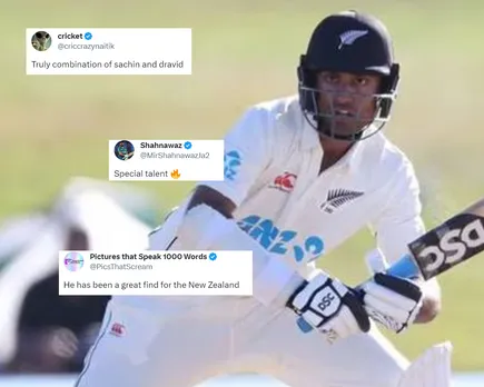 'A true combination of Sachin and Dravid' - Fans react as young New Zealand batting all-rounder Rachin Ravindra smashes maiden Test century
