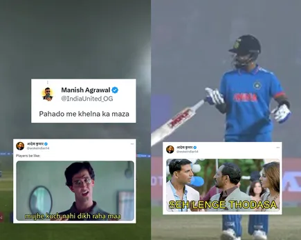 'Pahado me khelna ka maza' - Fans reacted as India vs New Zealand gets halted due to fog in Dharamsala