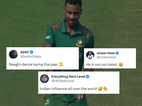 ‘Naagin dance karna tha yaar’ – Fans react after Shoriful Islam dances like Hrithik Roshan during ODI World Cup clash against South Africa