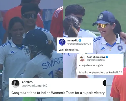 'Mhari choriyaan choro se km hai k' - Fans overjoyed as India Women beat Australia Women first time in Test history