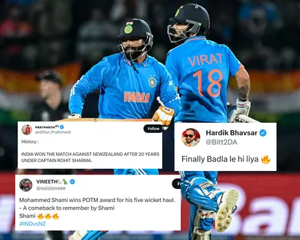'Finally Badla le hi liya' - Fans react as India beat New Zealand to continue unassailable run in ODI World Cup 2023
