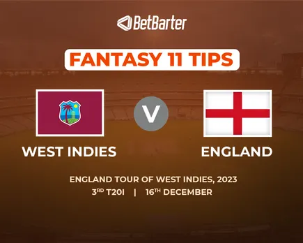 WI vs ENG Dream11 Prediction 3rd T20: West Indies vs England playing XI, fantasy team today's and squads
