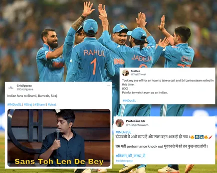 'Diwali mein waqt hai aur lanka aaj hi jala di' - Fans set Twitter on fire after India's mammoth 302-run win over Sri Lankan in 33rd match of ODI World Cup 2023