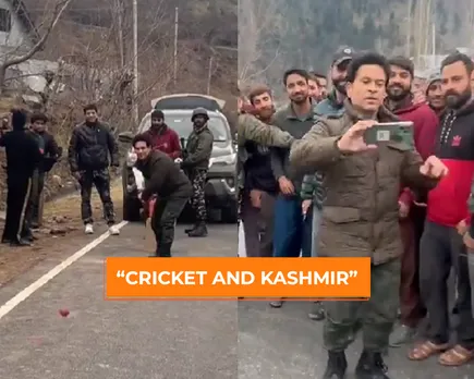 WATCH: Sachin Tendulkar playing cricket in streets of Kashmir
