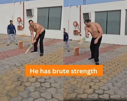 WATCH: Former WWE superstar 'The Great Khali' hits one-handed six