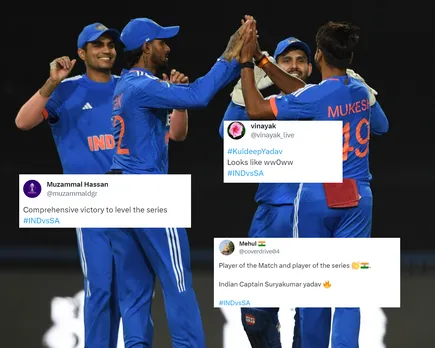 'Jeet ho to aisi' - Fans overjoyed as India beat South Africa by massive margin of 106 runs in 3rd T20I of series