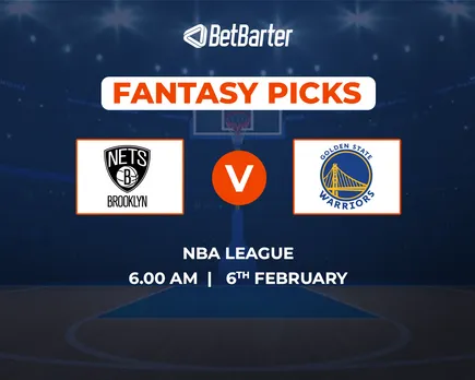BRK vs GSW Dream11 Prediction, Fantasy Basketball Tips, Playing 8, Today Dream11 Team, & More Updates