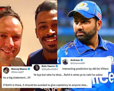 'Rohit k rahte ye to nahi ho sakta' - Fans react as AB de Villiers predicts about Hardik Pandya to become captain of Mumbai Indians