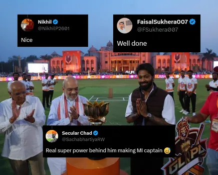 'To yaha hai asli setting'- Fans react to Hardik Pandya attending the Gandhinagar Lok Sabha Premier League Cricket