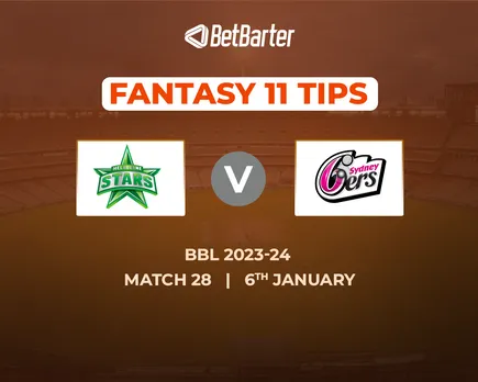 STA vs SIX Dream11 Prediction, Fantasy Cricket Tips, Today's Playing 11 and Pitch Report for BBL 2023, Match 28