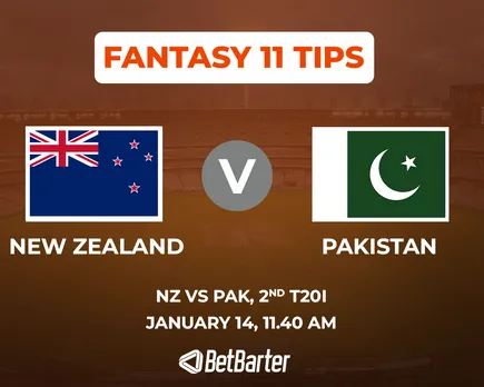 NZ vs PAK Dream11 Prediction 2nd T20I, Fantasy Cricket Tips, Today's Playing 11 and Pitch Report