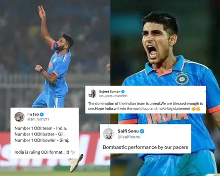 'India is ruling ODI format' - Fans react as Mohammed Siraj and Shubman Gill secure number one ranking of batters and bowlers in ODIs