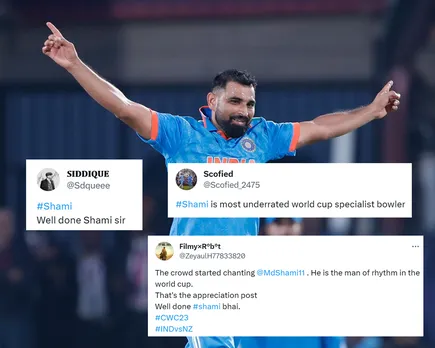 'The man of rhythm in the world cup' - Fans elated Mohammed Shami claims five-wicket haul in his first match of ODI World Cup 2023