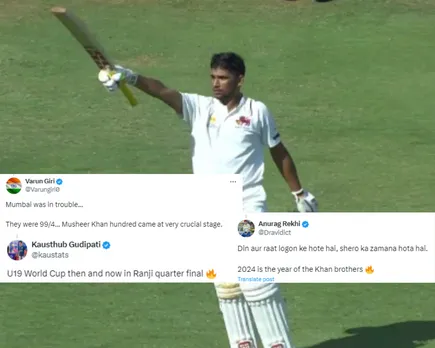 '2024 is the year of the Khan brothers' - Fans react as Sarfaraz Khan's younger brother Musheer Khan smashes hundred in Ranji Trophy 2024