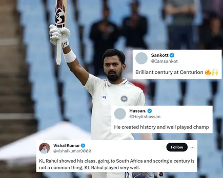 'Centurion of Centurion' - Fans hail KL Rahul as becomes first visiting batter to score 2 Test centuries in Centurion with remarkable 101-run knock against SA