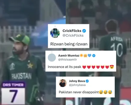 'Peak pe hai bhai ki innocence' - Fans react hilariously as Pakistan wicketkeeper Mohammad Rizwan asks Bangladesh batter before DRS