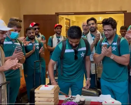 WATCH: Babar Azam celebrates his birthday along with team members