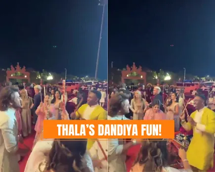 WATCH: MS Dhoni playing dandiya with Dwayne Bravo in pre-wedding event of Anant Ambani