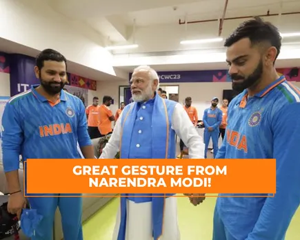 WATCH: Indian PM tries to lift up dressing room spirit of India