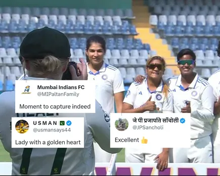 'Lady with a golden heart' - Fans laud Alyssa Healy as she captures celebration moments of Team India after win against Australia
