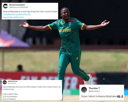 'Next big thing from SA in world cricket' - Fans react as star SAU19 pacer Kwena Maphaka scalps 3rd five-wicket haul Men's U19 World Cup 2024