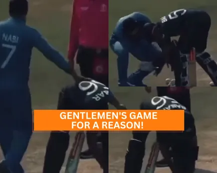 WATCH: Babar Azam shows respect for Mohammad Nabi with his heartfelt gesture during Pakistan vs Afghanistan match