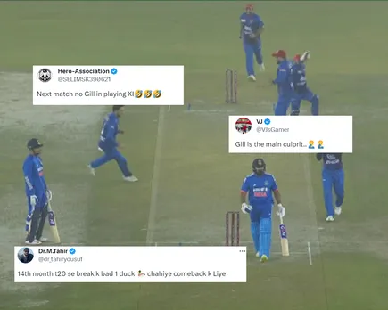 'Next match no Gill in playing XI' - Fans react as skipper Rohit Sharma gets run out on 2-ball duck in 1st T20I against Afghanistan