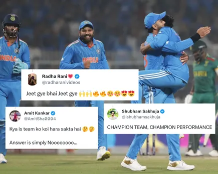 'Champion team, champion performance' - Fans ecstatic as India outmuscle SA by massive margin of 243 runs for 8th successive win in ODI World Cup 2023