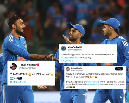 'Ha Bhai aagya swad' - Fans overjoyed as India beat Australia in fifth T20I to seal series by 4-1