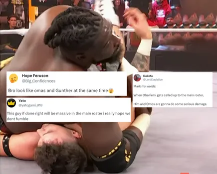 'Bro look like omas and Gunther at the same time' - The 22-year-old young superstar stuns WWE universe with his fiery ring introduction in NXT Breakout