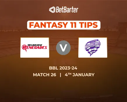 REN vs HUR Dream11 Prediction, Fantasy Cricket Tips, Today's Playing 11 and Pitch Report for BBL 2023, Match 26