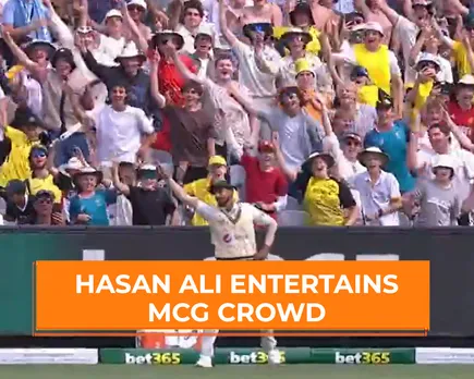 WATCH: Hasan Ali connects with MCG crowd with some dance moves