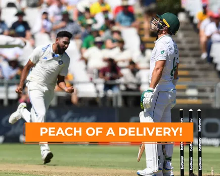 WATCH: Mohammed Siraj cleans up Dean Elgar with stunning delivery