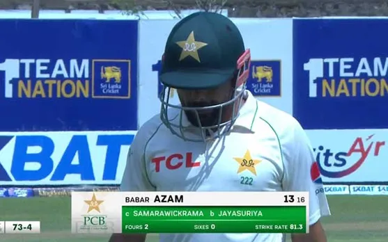 'Give me freedom give me flat track' - Fans troll Babar Azam for disappointing first innings knock against Sri Lanka in 1st Test 