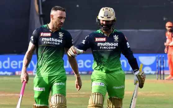 'Wanted to retire out to get Dinesh Karthik in' - Faf du Plessis high in praise for Bangalore keeper-batter