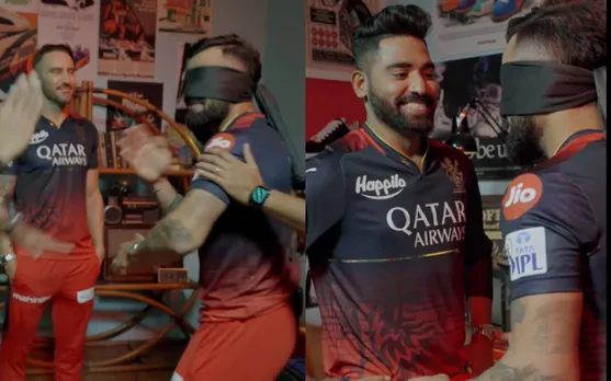 Watch: Virat Kohli plays blindfold game with his IPL teammates, video goes viral