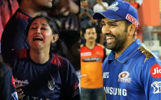 'Aise hi Rohit Sharma ka dil khoon ke aasun roya tha' - Fans troll RCB fangirl for crying after team's loss against LSG