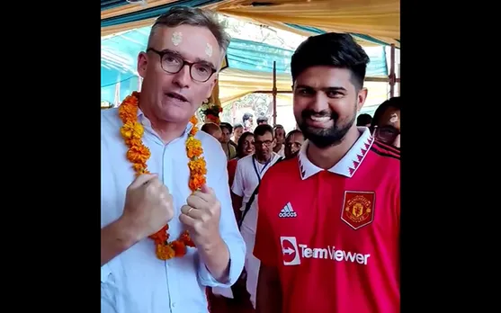 Watch: British High Commissioner Alex Ellis meets a Manchester United fan in an Indian temple, video goes viral