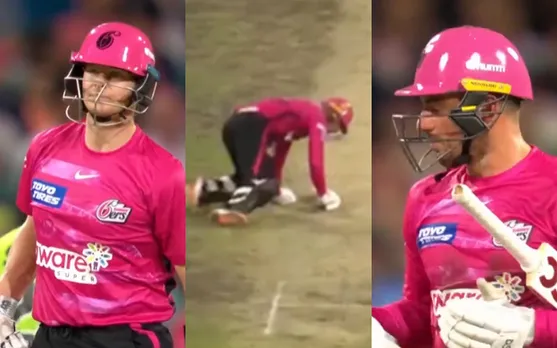 Watch: Steve Smith smacks ball right into non-striker Moises Henriques' crotch in BBL 12