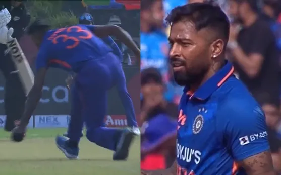 Watch: Hardik Pandya completes one-handed stunner of his own bowling vs New Zealand in Raipur