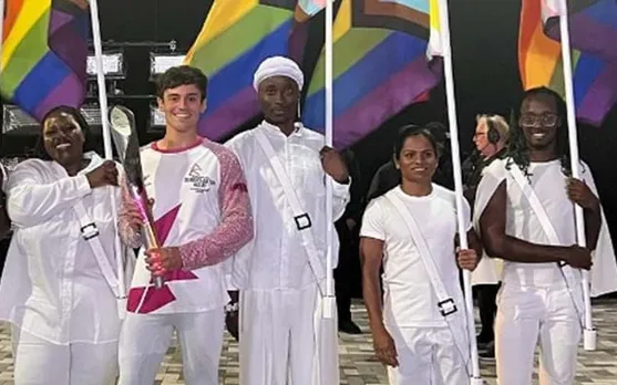 Historic Moment: India's First Openly Gay Athlete Dutee Chand Waves Pride Flag At The Commonwealth Games Opening Ceremony