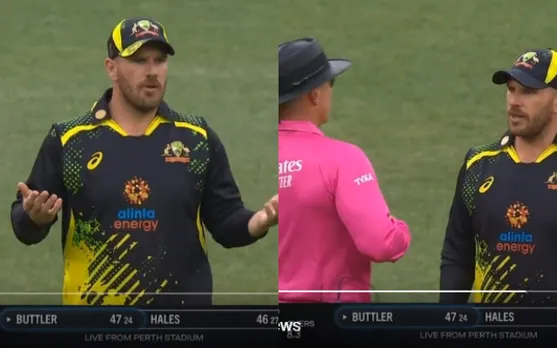 Watch: Aaron Finch abuses umpire in frustration during T20I against England