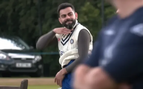 Watch: Virat Kohli does the 'Pushpa' move ahead of the Test match against England