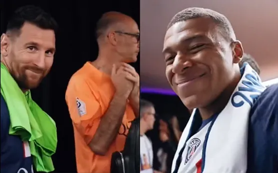 'Mbappe knows greatness when he sees it' - Fans react over Kylian Mbappe's fanboy moment in tunnel, says 'Lionel Messi, 7 Ballon d’Ors, he’s there'
