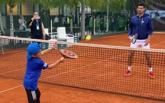 Watch: Novak Djokovic fulfils 6-year-old fan’s dream by practicing with him during Serbia Open