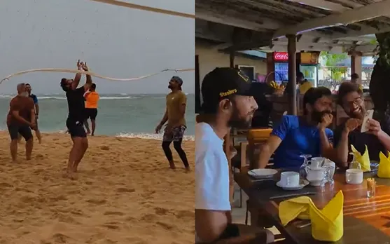 Watch: Pakistan players play Volleyball at beach to celebrate the first Test win against Sri Lanka
