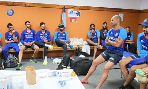 Watch: Who are we? Shikhar Dhawan asks players to say 'Champions', Rahul Dravid also joined