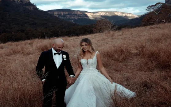 Nathan Lyon ties the knots with his long-time girlfriend Emma McCarthy