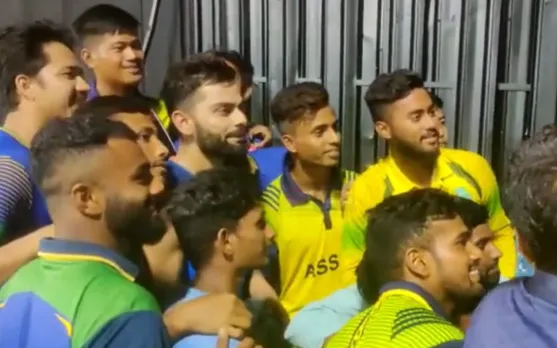 Watch: Virat Kohli poses for a picture with fans after a practice session in Guwahati