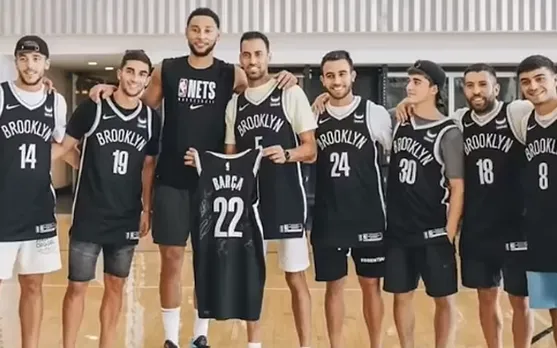 Watch: Barcelona stars show NBA skills with Brooklyn Nets duo Patty Mills and Ben Simmons